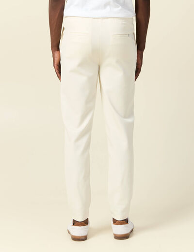 Pantalon chino jogger ecru homme