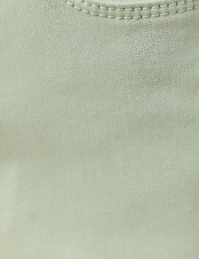 Pantalon skinny push-up 7/8ème vert olive femme