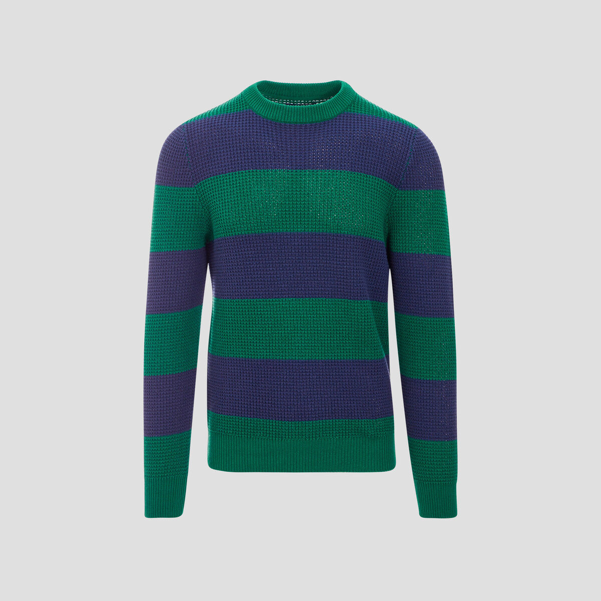 Pull manches longues bleu marine homme