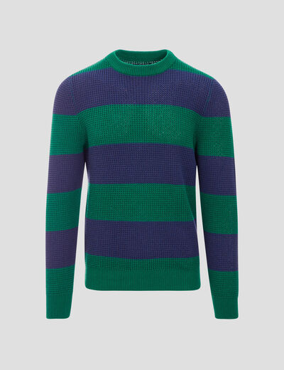 Pull manches longues bleu marine homme