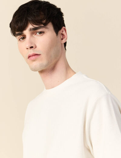 T-shirt manches courtes ecru homme