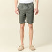 Short droit avec cordon vert kaki homme