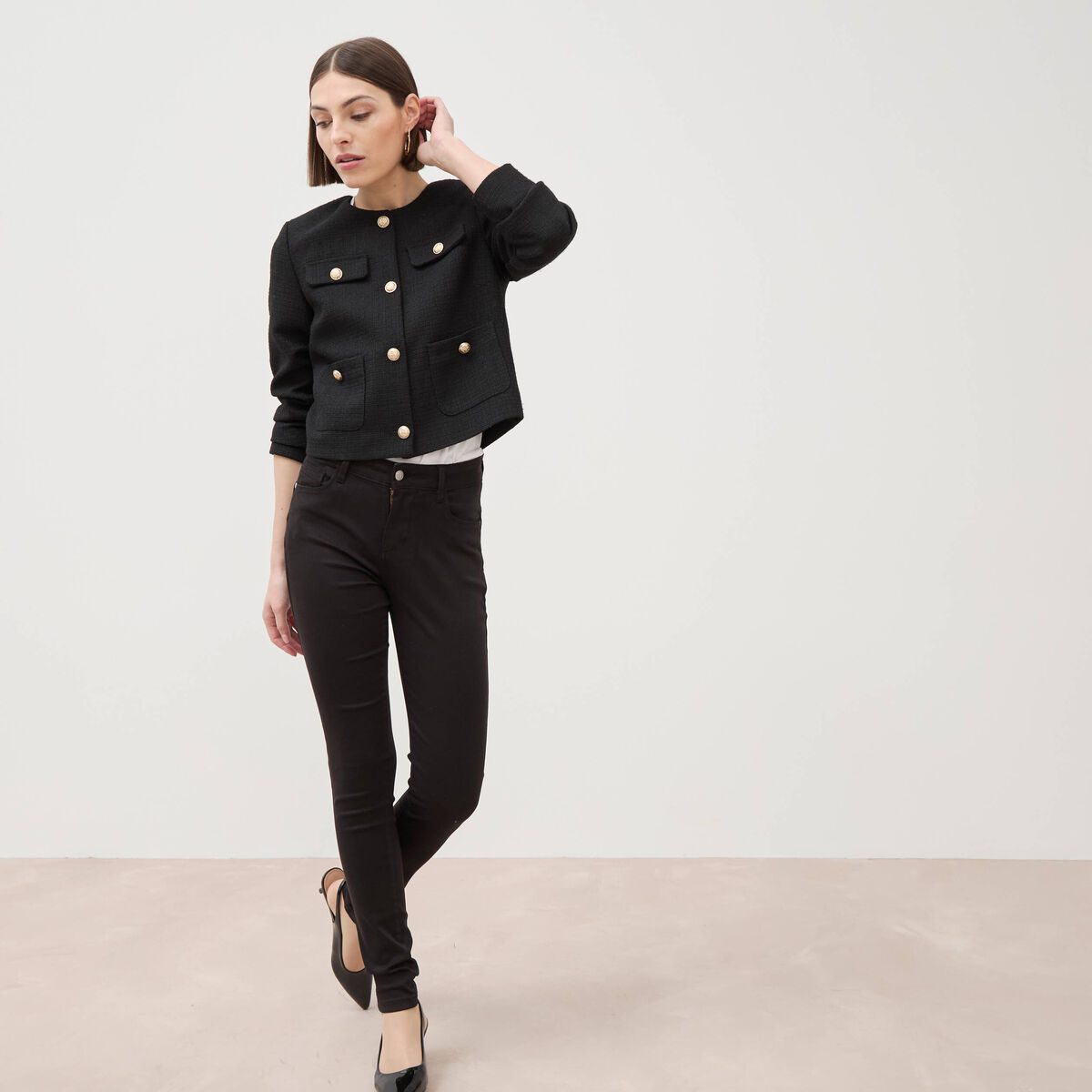Pantalon Audrey - skinny push up gris fonc&eacute; femme