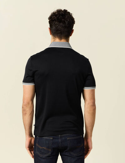 Polo manches courtes noir homme