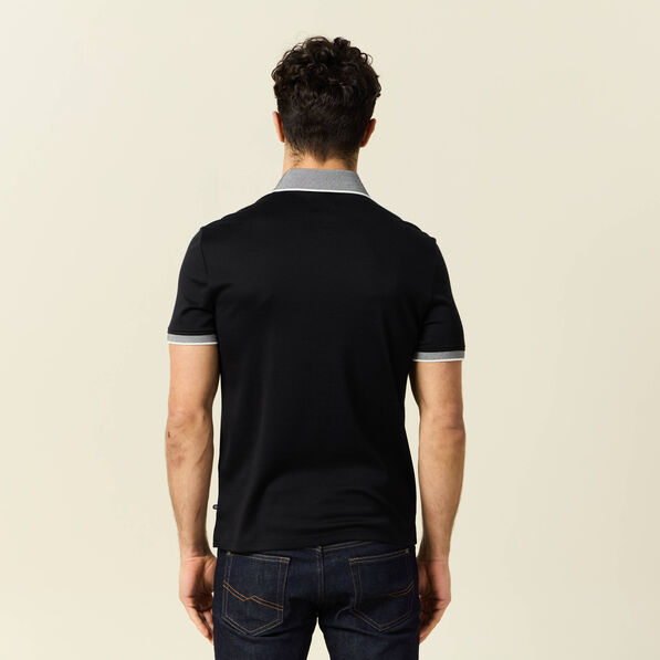 Polo manches courtes noir homme