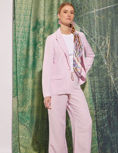 Veste blazer éco-responsable rose poudrée femme