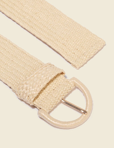 Ceinture fine beige femme