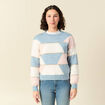 Pull col rond manches longues mauve femme