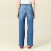 Jeans large taille haute denim stone femme