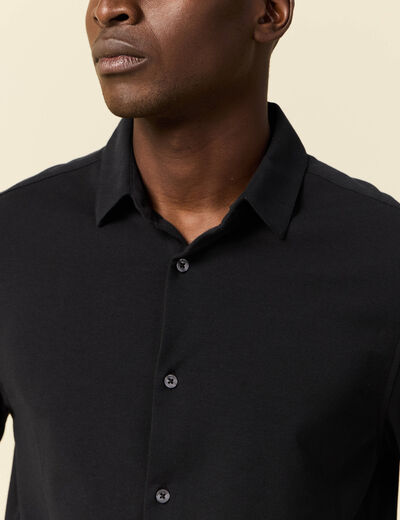 Chemise manches longues noir homme
