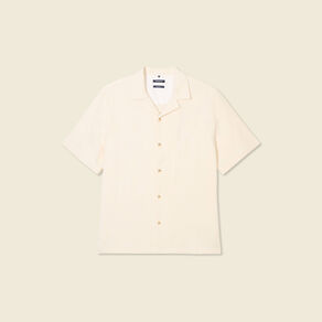 Chemise manches courtes ecru homme