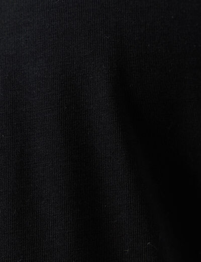 T-shirt en coton manches longues noir homme