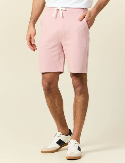 Short jogpant rose pastel homme