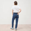 Jeans mom 7/8&egrave;me bleu clair femme