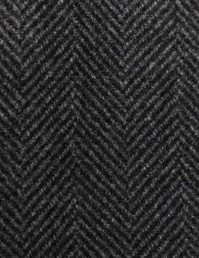 Manteau ajusté boutonné gris foncé homme