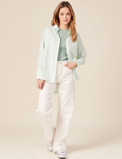 T-shirt manches courtes vert pastel femme