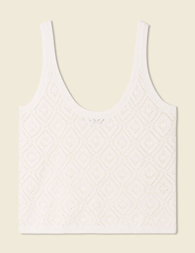 Pull débardeur éco-responsable creme femme