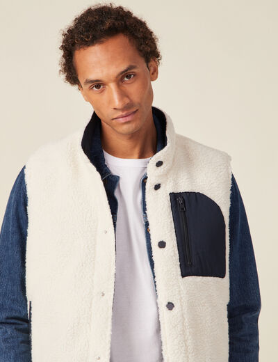 Doudoune réversible bleu marine homme