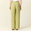 Pantalon large fluide vert olive femme