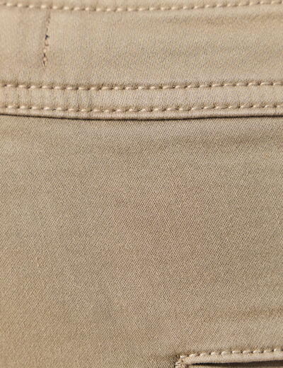 Pantalon battle bas resserr&eacute; taupe homme