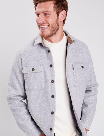 Surchemise éco-responsable gris foncé homme
