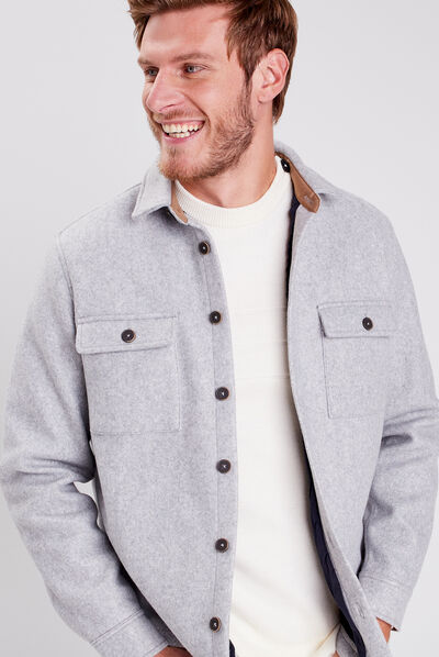 Surchemise éco-responsable gris foncé homme