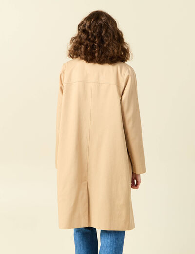 Manteau éco-responsable beige femme