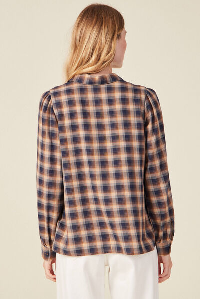 Chemise manches longues jaune femme