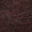 Jeans large cropped taille haute marron chocolat femme