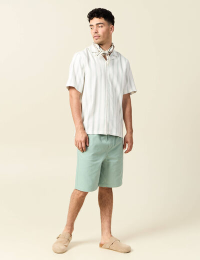 Chemise manches courtes vert homme