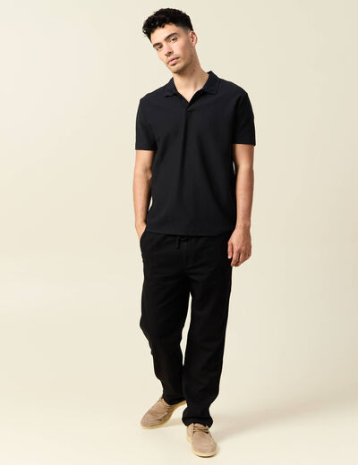 Polo manches courtes noir homme