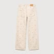 Jeans wide leg taille standard blanc femme
