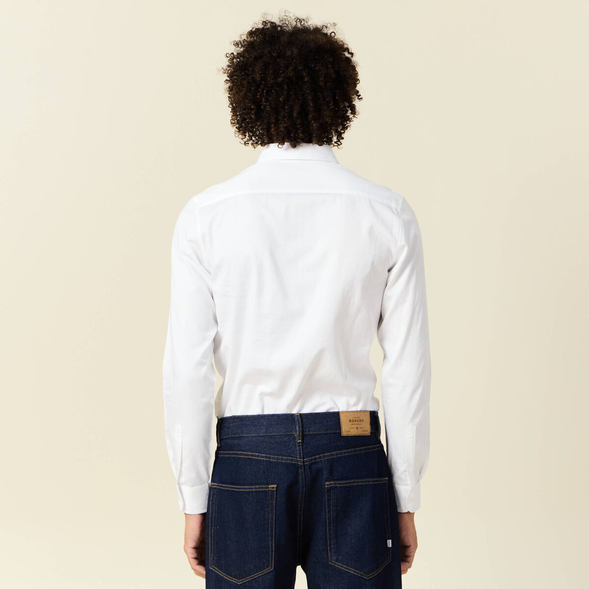 Chemise manches longues blanc homme