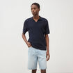 Bermuda en jean coton denim bleach homme