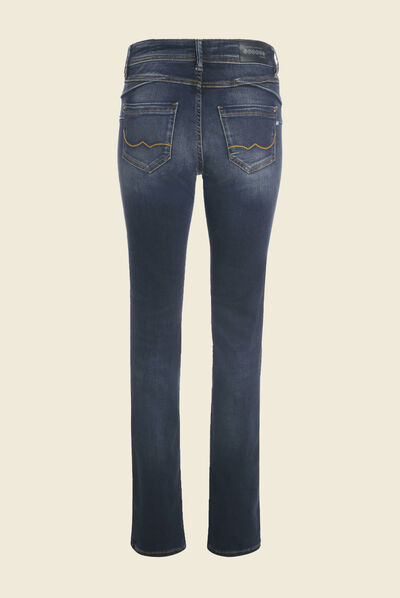 Jeans Demi - regular taille haute denim brut femme