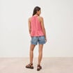 Top droit sans manches rouge femme