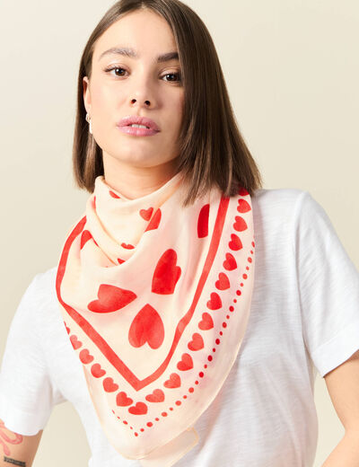 Foulard ecru femme