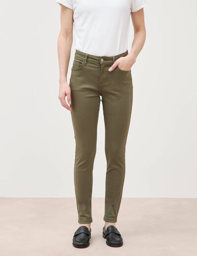 Pantalon Audrey - skinny push up vert kaki femme