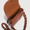 Sac &agrave; rabat en bandouli&egrave;re camel femme
