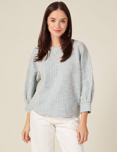 Sweat éco-responsable bleu femme