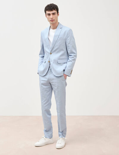 Pantalon chino bleu gris homme