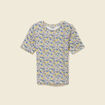 T-shirt manches courtes bleu femme