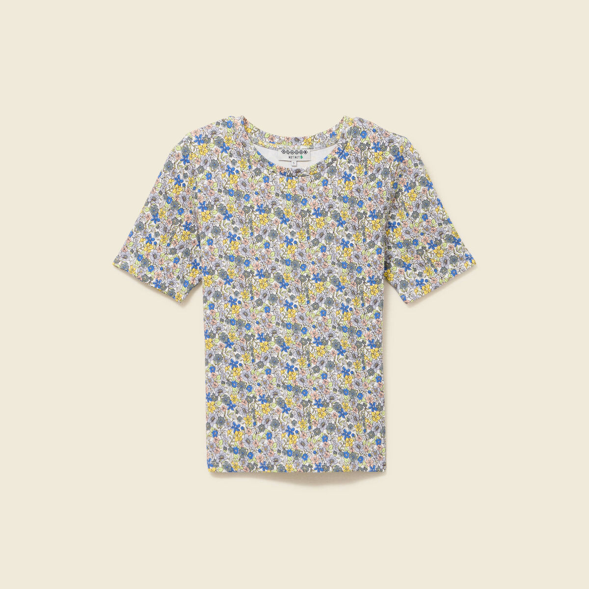 T-shirt manches courtes bleu femme