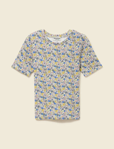 T-shirt manches courtes bleu femme