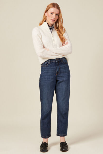 Jeans straight denim brut femme