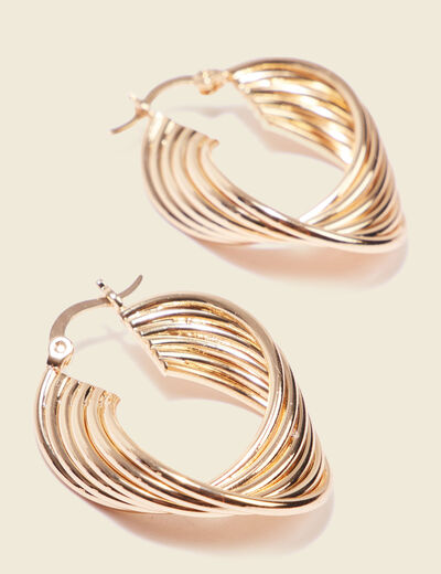 Boucles d'oreilles créoles couleur or femme