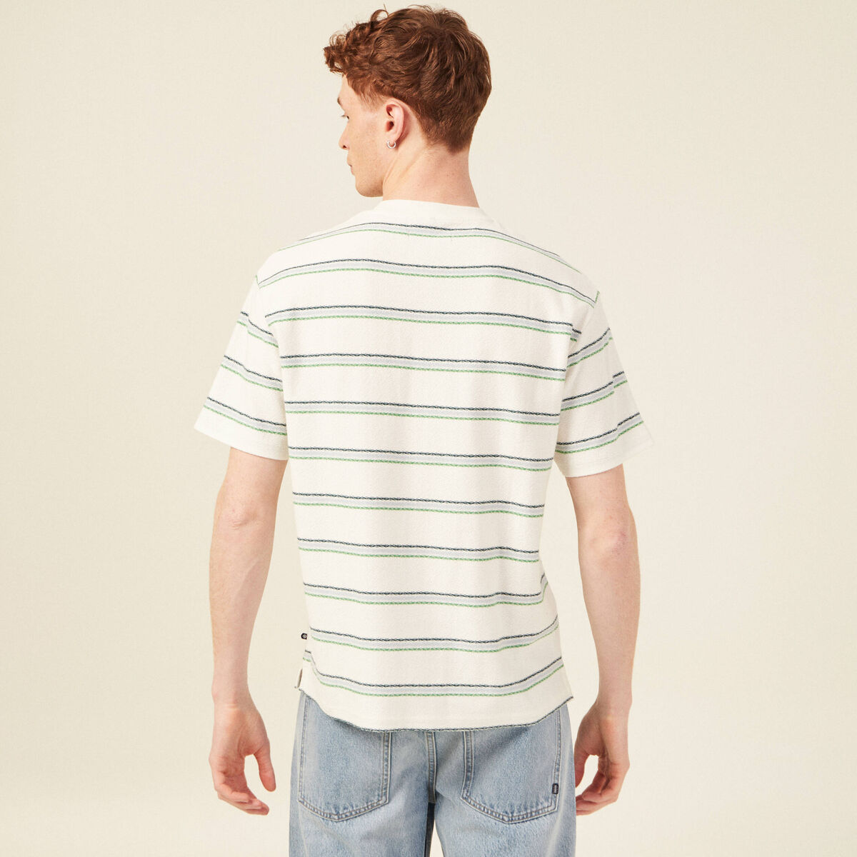 T-shirt manches courtes ecru homme