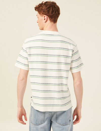 T-shirt manches courtes ecru homme