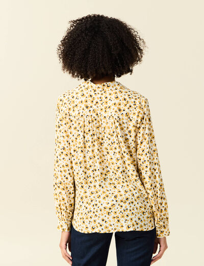 Blouse manches longues beige femme