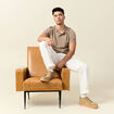 Polo éco-responsable taupe homme
